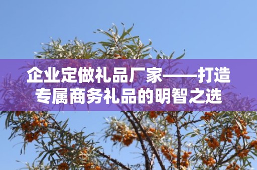 企业定做礼品厂家——打造专属商务礼品的明智公司